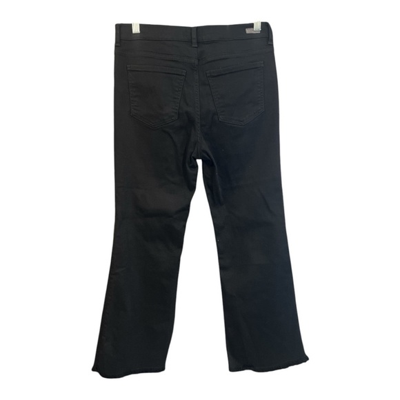 Sneak Peek Raw Hem Black Flare Jeans Size 9 V1 - Picture 4 of 6